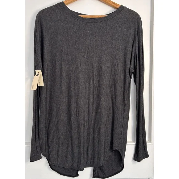 BNWT Wilfred La Rivière Split Back Long Sleeved Shirt in Heather Gray Size S - Picture 2 of 11